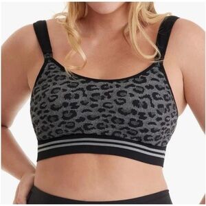 Momcozy nursing bra NEW cheetah leopard print stretch new Xl adjustable
